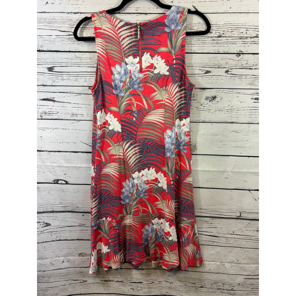 Women's Tommy Bahama Red Blue Floral Sleeveless Dress Small - Picture 5 of 9